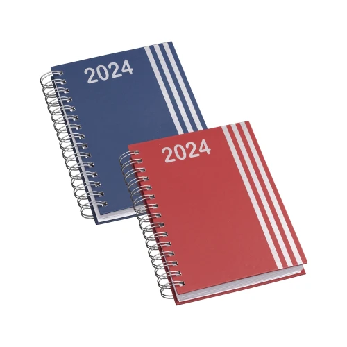Agenda Diária 2024 Wire-o Com Personalização Uv Led Colorida