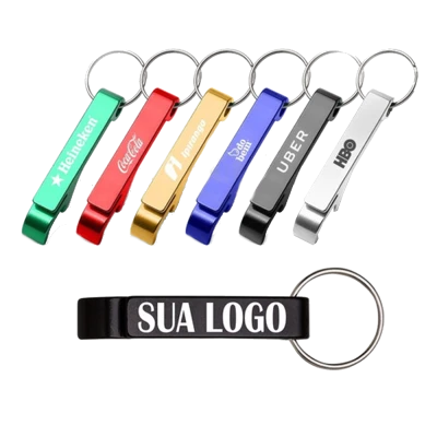 Kit 100 Chaveiros Abridor Personalizados 