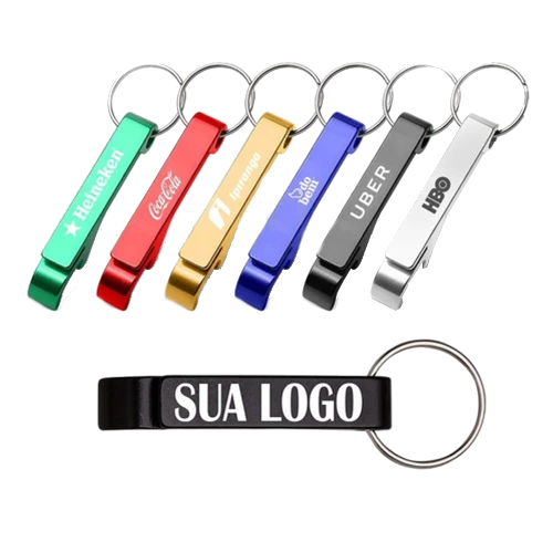 Kit 100 Chaveiros Abridor Personalizados 