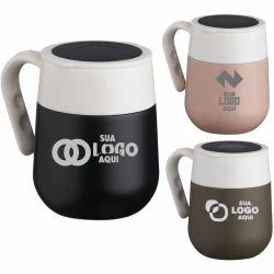 Caneca Café com sensor de temperatura 460ml Personalizada