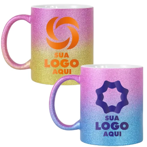 Caneca Cerâmica Degradê 325ML Personalizada