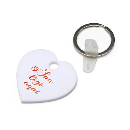 Chaveiro Acrílico Coração Personalizado