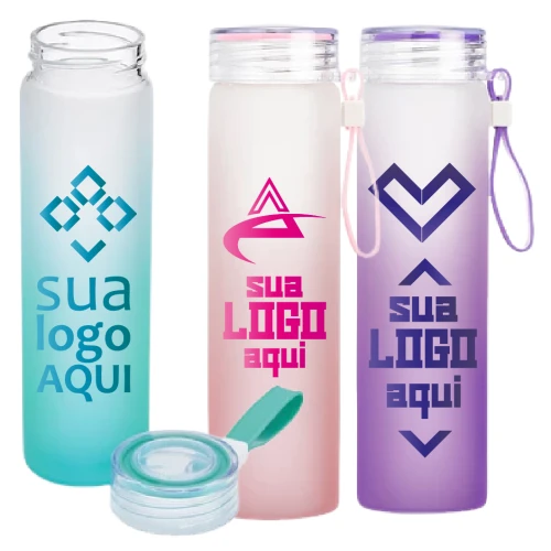 Garrafa de Vidro 450ml Personalizada