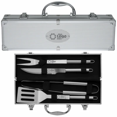 Kit Churrasco 4 Peças com Maleta Personalizado