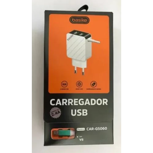 Carregador Homologado Basike V8 Car-G5060 2.4A