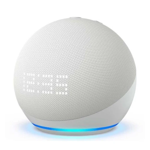 Alexa Assistente Virtual e Caixa de Som Amazon Echo Dot com Relógio 5° Geração Clock White