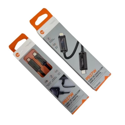 Cabo de Dados Basike PD 27W  1 Metro Tipo C para Iphone Lightning com Display Digital de Carregamento Ba-Cbo082