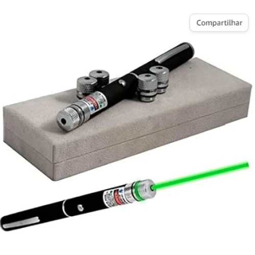 Caneta Laser Pointer Verde Longa Distância LT-404 com Estojo