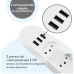 Extensão Filtro 4 Entradas + 3 Usb COIBEU 2m com Interruptor de energia Inteligente 110V-220V