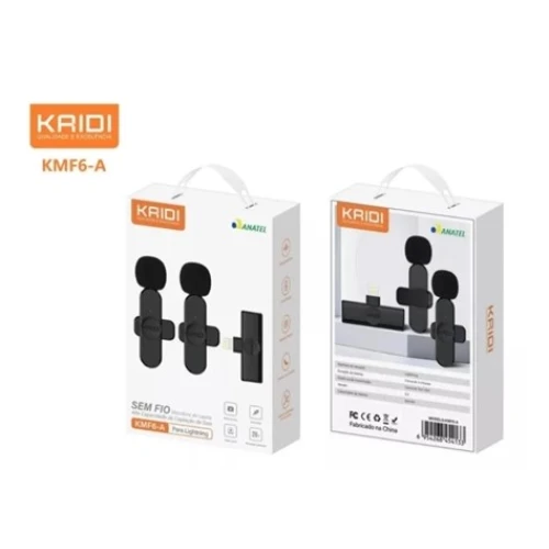 Microfone de Lapela Lightning Kaidi KMF6-A 
