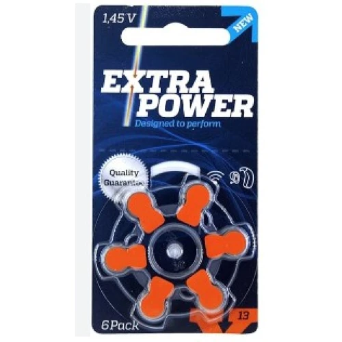 Pilha Auditiva Extra Power 1.45V 6Pack V13