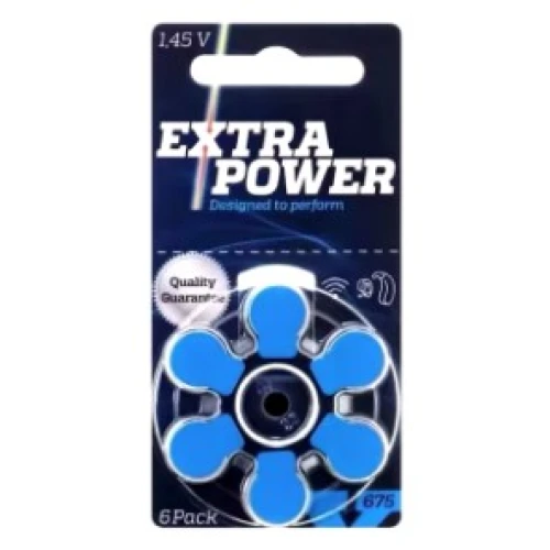 Pilha Auditiva Extra Power 1.45V 6Pack V675