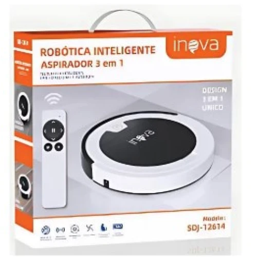 Robô Aspirador Inteligente Inova 3 em 1 com Controle Remoto SDJ-12614