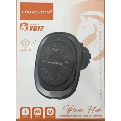 Suporte Veicular Ar Condicionado com Carregamento por Indução Hmaston Power Flash Yd-17 **Leia a Descrição