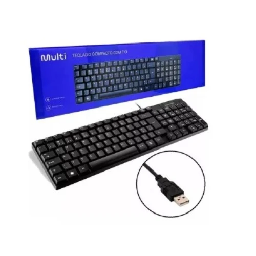 Teclado com Fio cabo de 1,2M Multilaser TF-100