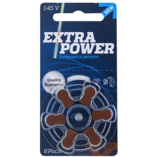 Pilha Auditiva Extra Power 1.45V 6Pack V312