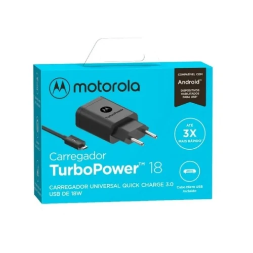 Carregador Turbo Motorola V8 Original Homologado