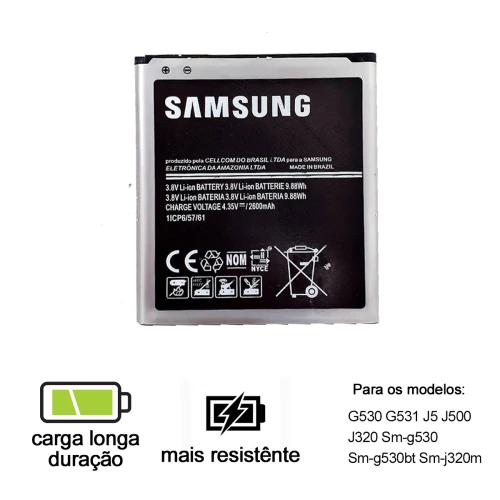 Bateria Samsung Gran Prime G530, G532, J320, J500, J2 Pro, J260, J2 Prime Original COM CHIP