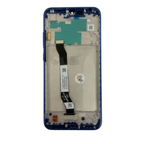 Display Xiaomi Redmi Note 8 Preto com Aro Azul Amoled